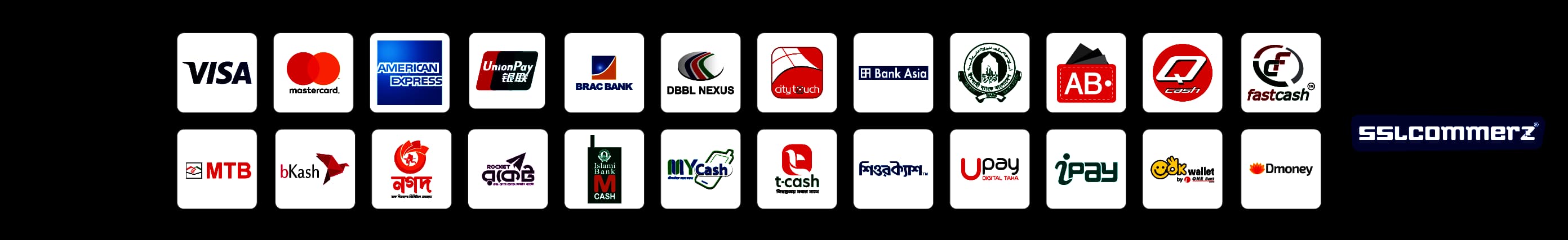 Accepted payment methods: Visa, Mastercard, bKash, Nagad, Rocket